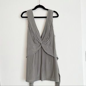 Bcbg sleeveless gray blouse